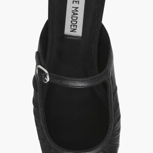 Steve Madden Black Quilted Mary Jane with Silver Buckle
